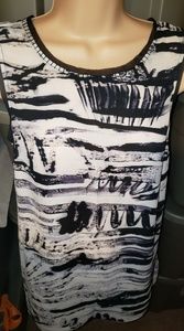 Simply Vera Wang Chiffon Printed Tunic